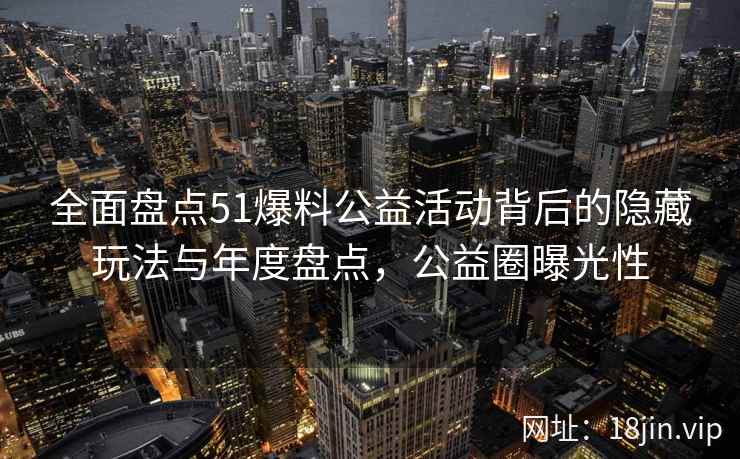 全面盘点51爆料公益活动背后的隐藏玩法与年度盘点,公益圈曝光性