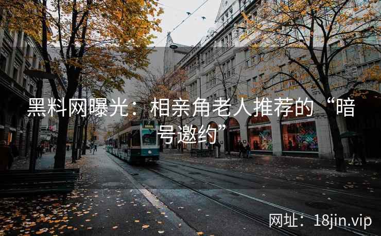 黑料网曝光：相亲角老人推荐的“暗号邀约”
