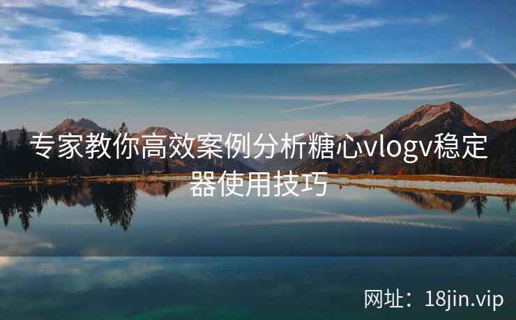 专家教你高效案例分析糖心vlogv稳定器使用技巧