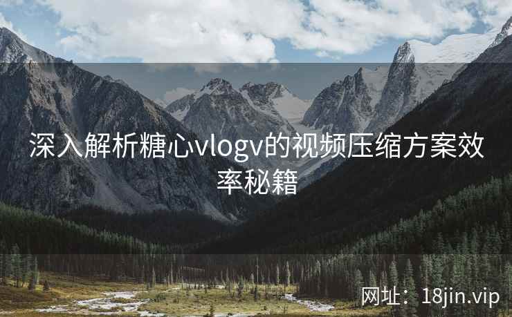 深入解析糖心vlogv的视频压缩方案效率秘籍